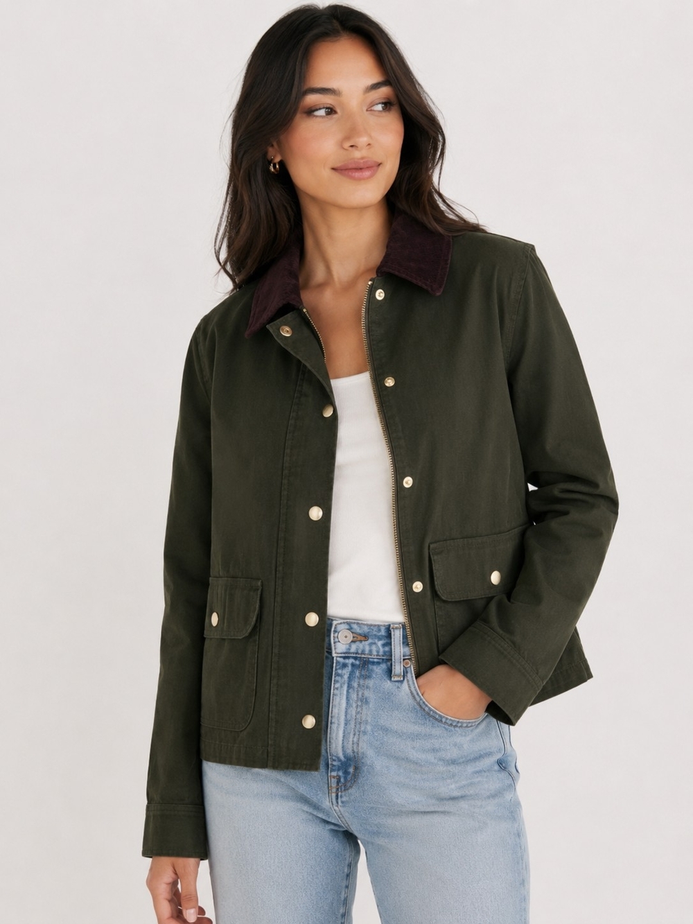 NWT J.Crew Cropped Barn Jacket Size XL